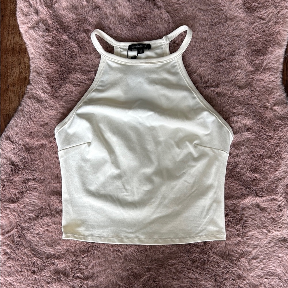Dynamite Ivory Halter Tank Top